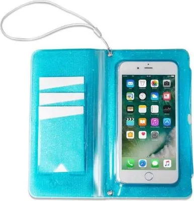 Produktbild von Celly SPLASHWALL18LB, Geldbörsenhülle, Jede Marke, 15,8 cm (6.2"), Blau