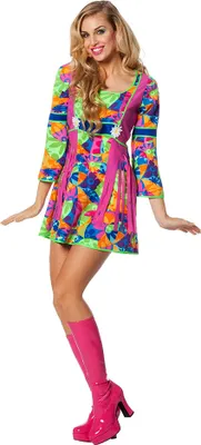 Produktbild von Kostüm Flower Power Dame Blumen Kleid Größe: 42