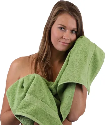 Produktbild von Betz Handtuch PREMIUM 100% Baumwolle 50x100 cm Gesicht- Hände- Körper- Handtuch Farbe - apfelgrün