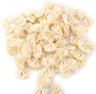 Produktbild von Bunte Fliege Krawatte Applikat Hochzeitshandwerk Nähdekoration (Beige)