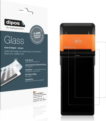Produktbild von 2x Schutzfolie für sunmi P2 T6900 matt - Anti-Shock 9H Folie dipos Glass Kunststoffglas