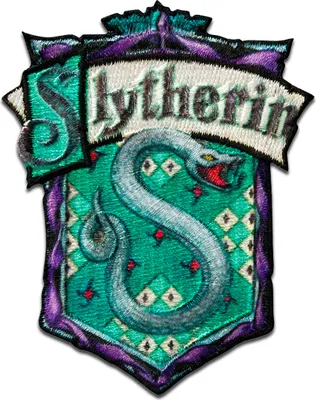 Obrázok produktu pre Harry Potter © Slytherin Crest - nášivka, nažehľovacia, nažehľovacia, nášivka, nášivky, na nažehlenie, veľkosť: 7,9 x 6,3 cm