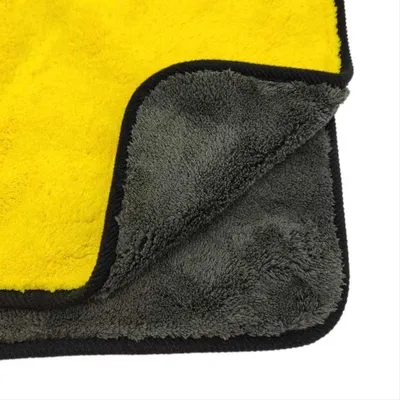 Obrázok produktu pre Mikrovláknový utierka na sušenie automobilov – 40 x 40 cm – čistiaca utierka – 2 kusy – žltá/šedá – univerzálna – CHPN