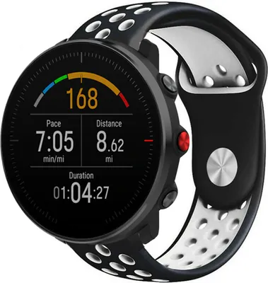 Produktbild von Strap-it Polar Vantage M Sportarmband (Schwarz/Weiß)