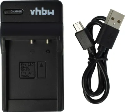 Produktbild von vhbw USB-C Ladegerät kompatibel mit JVC GZ-VX815BEU Kamera - Ladeschale + USB-C Kabel Ladeanzeige