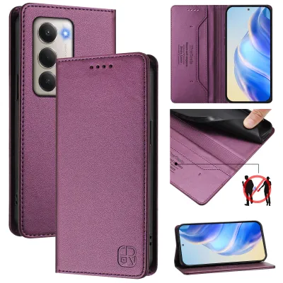 Immagine prodotto di Custodia in pelle per Xiaomi Redmi 15 5G/4G, flip case con slot per carte, portafoglio e supporto Viola