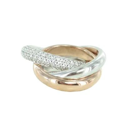 Produktbild von Esprit Collection Damen Ring Silber Rosé Zirkonia Periboa Gr.18 ELRG91620A180