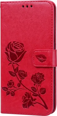 Produktbild von Mobigear Roses  Samsung Galaxy A10 Hülle Klapphülle Geldbörse - Rot