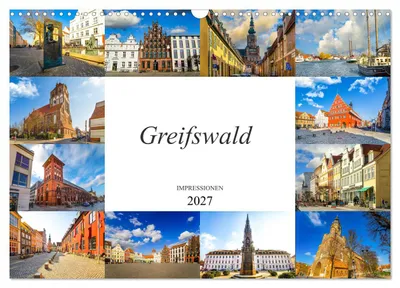 Produktbild von Greifswald Impressionen (Wandkalender 2027 DIN A3 quer), CALVENDO Monatskalender