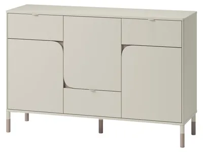 Produktbild von MIRJAN24 Sideboard Harmony 3D3S HR06, Kommode mit zwei Drehtüren und drei Schubladen, Jugendzimmer Kollektion (Farbe: Cashmere / Cashmere + Trüffel)