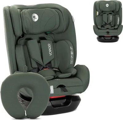 Produktbild von Lorelli Kindersitz Voyager i-Size (40-150 cm) Nackenkissen, Kopfstütze, Gurt grün