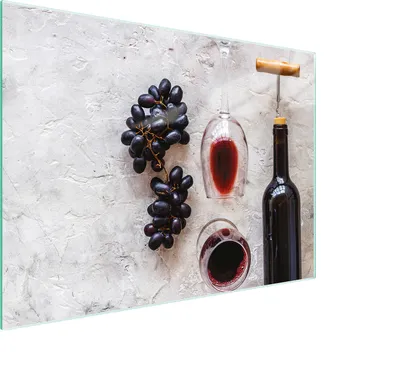 Image de Planche à découper Plaque de découpe multi-verre 30x22 cm vin verre