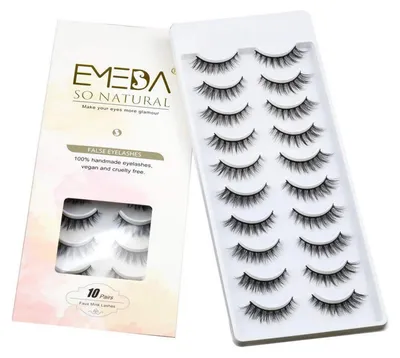 Image de Faux cils, coffret de 10 paires, aspect naturel, courts et doux