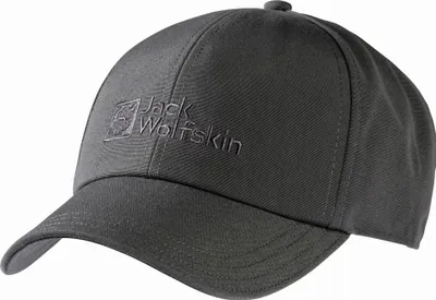 A close-up studio shot of a gray baseball cap.