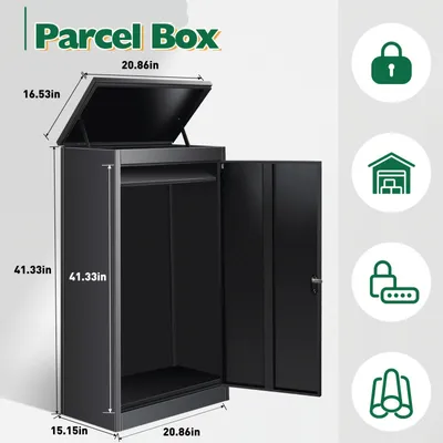 Produktbild von Briefkasten - Paketbriefkasten - Paketbox - Außenbriefkasten - Postfach - Robuste Metallkonstruktion