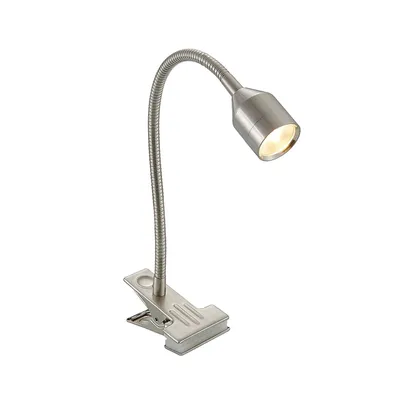 Zdjęcie produktu dla Lampa zaciskowa LED Lindby Djamila, nikiel satynowany