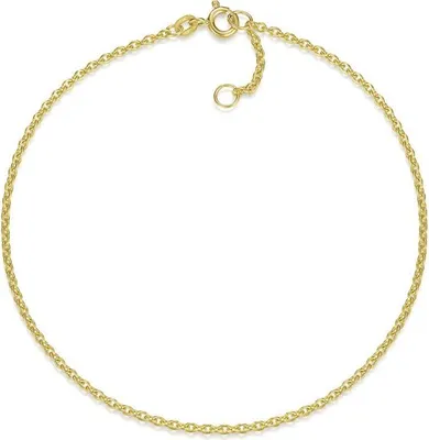 Produktbild von SILBERKETTEN STORE Fußkette Erbse 1,9mm - echt 333 Gold, Länge wählbar - 27cm
