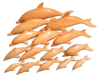 Produktbild von Schwimmender Holz-Delfin in verschiedenen Größen (ca. 7 cm)