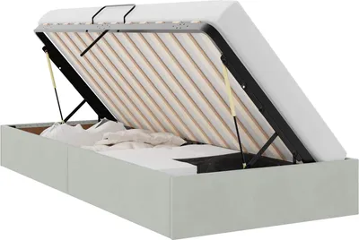 Obrázok produktu pre Otomanový posteľný rám Svetlosivá 100 x 200 cm Zamat