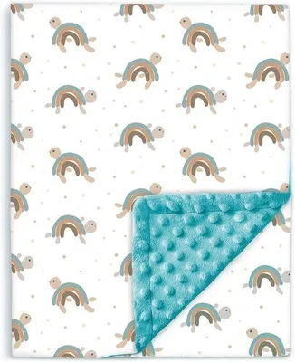Productafbeelding van Zachte Babydeken 75x100 cm - Minky Katoen - Polyester Vulling - Ledikant Deken - Wiegdeken - Baby Swaddle - Bed Plaid voor Kind