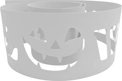 Produktbild von zaun|zu PREMIUM Happy Halloween Sichtschutzstreifen für Deinen Zaun Weiß 2,55m