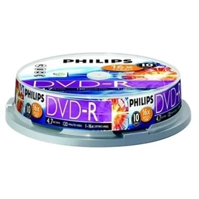 Produktbild von Philips DVD-Rohlinge, 120Min, 4.7GB, Speed 16x, Spindel (10 Disc)