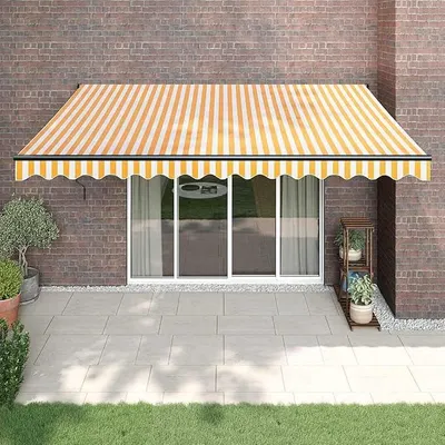 Produktbild von Markise Elektrisch 4x3 m Balkonmarkise Elektrische Gelenkarmmarkise Terrassenmarkise Kassettenmarkise Sonnenschutz Markise Balkon Wetterfest Sonnenmarkise Terrasse
