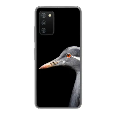 Produktbild von MuchoWow® Handyhülle Schutzhülle Hülle für Samsung Galaxy A03s Kraniche auf schwarzem Hintergrund Silikon Softcase Handy Hülle