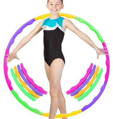 Produktbild von Hula-Hoop-Reifen Gymnastikreifen - 8-teilig - Abnehmbar - 120 g - Für Kinder von 3 bis 8 Jahren