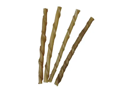Zdjęcie produktu dla Pałeczki do żucia Nobby skręcone 100 sztuk, 13,0 cm, Ø 4/6 mm