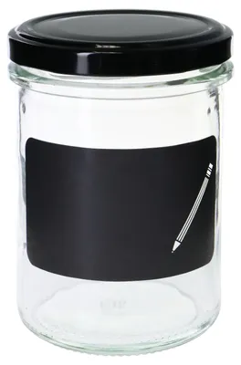 Produktbild von Einkochwelt Sturzgläser mit Deckel 6 Stück, Inhalt 230 ml, mit Kreidefeld
