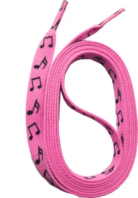 Produktbild von SNORS bedruckte Schnürsenkel flach - NOTEN ROSA - 10mm - 140cm