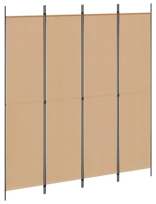 Produktbild von vidaXL 4-teiliger Raumteiler Beige 200 x 220 cm Stoff