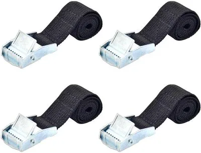 Zdjęcie produktu dla Wzmocnione pasy mocujące 25 mm, wytrzymałe, czarne, do samochodu, transportu