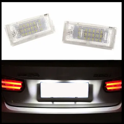 Für Mini Cooper R50 / Cabrio R52 / Cooper S R53 2x LED Kennzeichenbeleuchtung in der Farbe von GOLDCAR