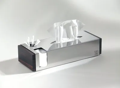 Produktbild von Tissuepapierbox, Kombibox aus Edelstahl, Seitenteile Makassar
