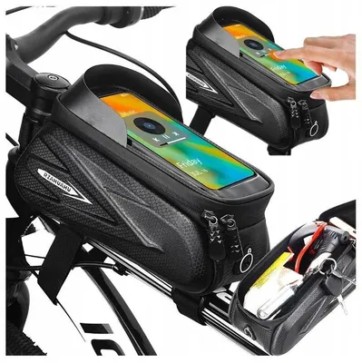 Immagine prodotto di Borsa per bicicletta, custodia impermeabile, supporto per cellulare, copertura touchscreen