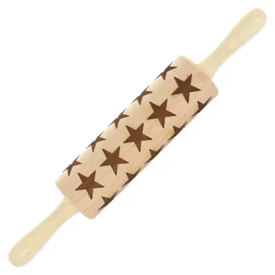 Immagine prodotto di Mattarello in legno con motivo a stelle 40 cm Fackelmann Natale