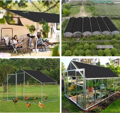 Immagine prodotto di Tenda da sole rettangolare - Protezione solare al 90% - 2x3 m - Nero - Tessuto