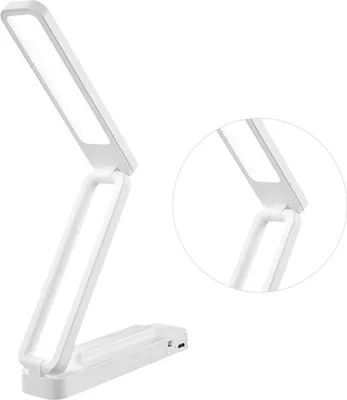 Obrázek produktu pro Stolní lampa skládací přenosná 3 barevné teploty dotykové stmívání funkce dálkového ovládání stolní lampa pro kancelář 947 bílá dobíjecí modely 2000 MAh