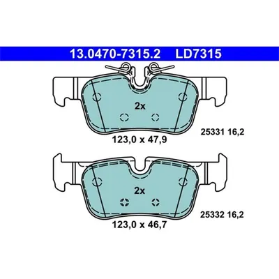 Produktbild von ATE Bremsbeläge für BMW 1er 2er I3 X1 X2 Mini Mini