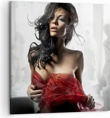 Produktbild von Bild auf Leinwand - Leinwandbild - Schönheit Körper Kleid Eleganz - 50x50cm - Wand Bild - Wanddeko - Leinwanddruck - Bilder - Kunstdruck - Wanddekoration - Leinwand bilder - Wandkunst - AC50x50-2142