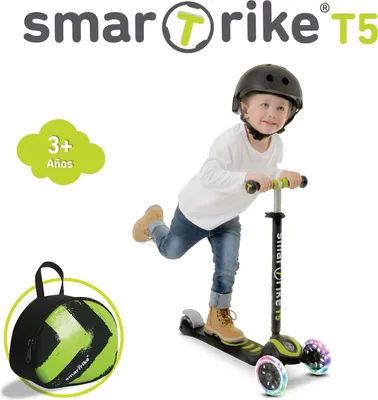 Produktbild von smarTrike 2-Stufen-Scooter grün mit T-Lock-System, Teleskop-Lenker und zwei Hinterrädern für Kinder ab 5 Jahren