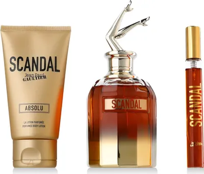 Obrázek produktu pro Jean Paul Gaultier Scandal Absolu Concentré Parfum 80 ml + parfém MINI 10 ml + tělové mléko 75 ml (pro ženy)