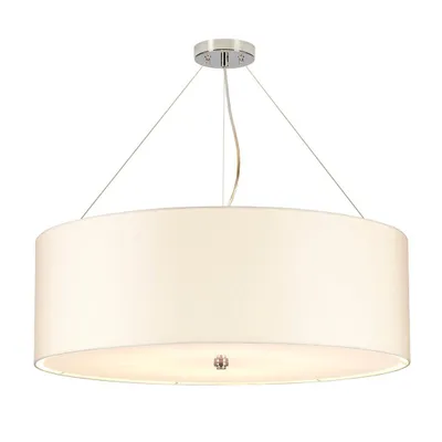 Produktbild von Elstead Pearce Hängeleuchte E27 7-fach 26cm Poliertes Chrom Elfenbein