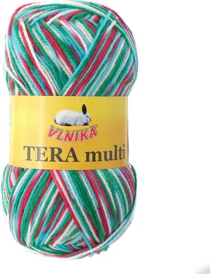 Produktbild von 100g Strickgarn Häkelgarn TERA MULTI, Farbwahl - mehrfarbig bunt Farbverlauf