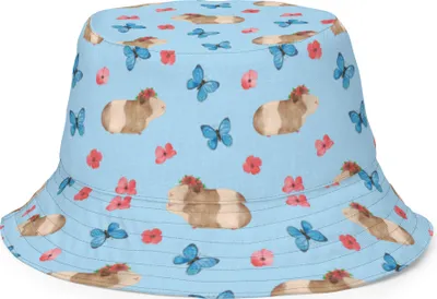 Produktbild von Mr. & Mrs. Panda Anglerhut Meerschweinchen Weisheit Größe S/M - Blau - Geschenk, Sommerhut, Sonnenhut, Wunder, Spruch, Lustige Sprüche, Realität, Fischerhut, Wanderhut