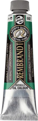 Image de Rembrandt peinture à l'huile tube 40 ml vert turquoise cobalt 682