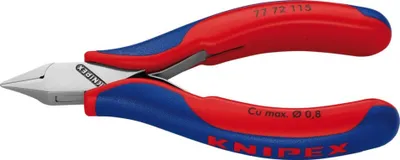 Obrázek produktu pro Knipex 77 72 115, Diagonální kleště, Ocel, Plast, Modrá, Červená, 115 mm, 69 g
