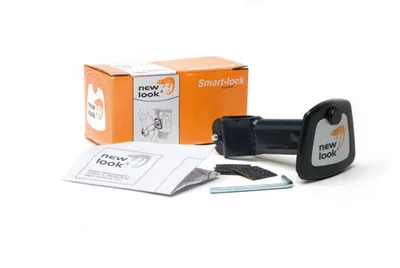 Productafbeelding van Nieuwe LOOXS ophangklem "Smart Lock" voor afneembare "New-Looxs" manden "Florence", "Toscane" en "Piccolo", zwart. Standaard (21,1 mm - 25,4 mm diameter)
